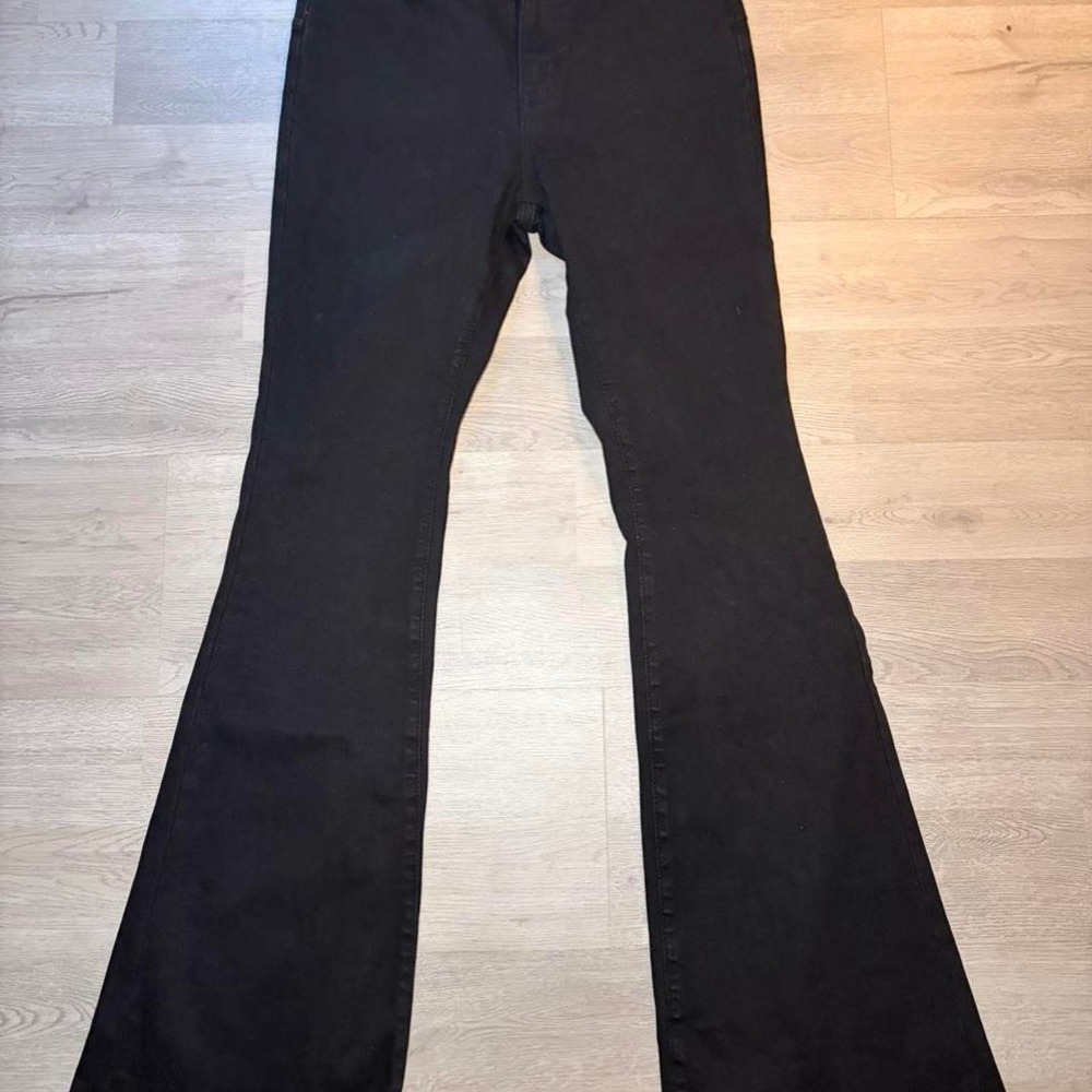 Black flared jeans